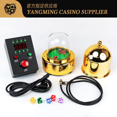 Hochwertiges Großhandelsgold Elektro Smart Dice Cup Set Baccarat Glücksspiel Größe Karten Tischspiel Dice Cup Set