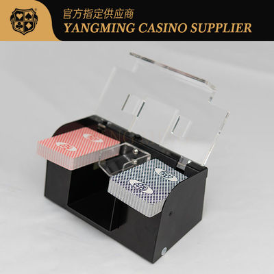Casino angepasster Metall-Eisen-Poker Intelligenter automatischer Shuffler Unterstützung von 2 Kartenspielen Synchronisierte Hochgeschwindigkeitsreinigung