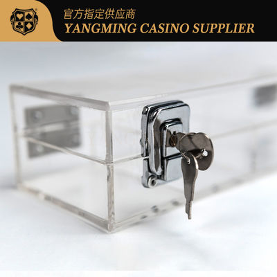 Schließung Casino Poker Chip Box 100 Yard 50mm Gaming Chip Tray mit Sicherheitsschlüssel