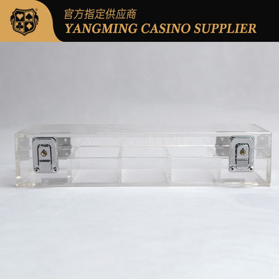 Großhandel Verkauf 100 Yards 50mm Casino Poker Chip Tray Verriegelung Acryl Chip Tray Für Casino Casual Game Poker Chip Tray