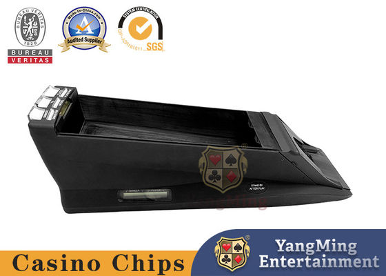 All Black Laser Barcode 8 Deck Poker Elektronischer Dealer für Standard Internationale Turniere Smart Shuffle Schuhe