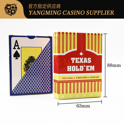 Wasserdichte Spielkarten 100% Dull Polish-PVCs für Schürhaken-rote blaue Farbe