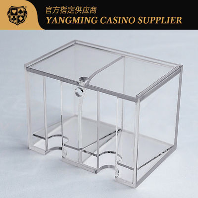 8 Decks Acryl-Klar Abwurf Halter mit Top für Baccarat Poker Spiele Tisch