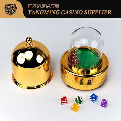 Luxus VIP-Club Poker-Tisch Spezielle Hellgold Intelligente Elektrische Würfel Tasse Fabrik Custom Intelligente Steuerung Würfel Tasse Für Glücksspiel-Tisch