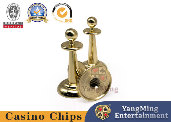 Edelstahl-Goldplattiert Kupfer-Metall Roulette Wetten Marke British Turntable Poker Tischchips Spiel Marke Marke Tischzubehör