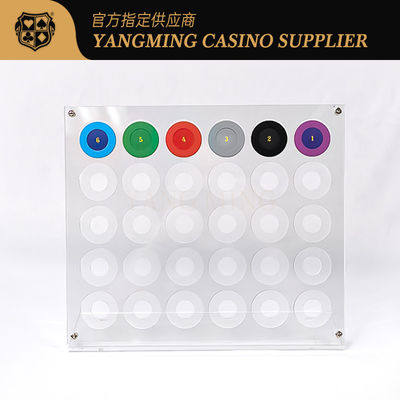 30pcs 40mm Durchmesser Roulette Löcher Acryl Poker Chips Display Stand Halter Poker Chip Rack