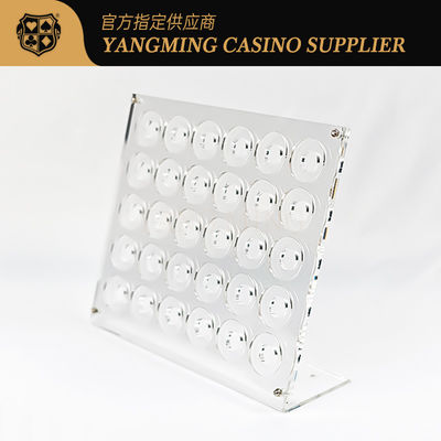 Klares Acryl Casino Chip Display Racks Unterhaltungsprodukte Poker Chip Racks
