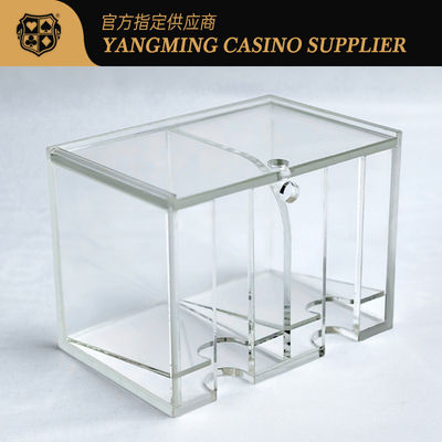 Baccarat 8 Paare weggeworfene Kartenschachtel Acryl transparent zwei Gitter Kartenschachtel