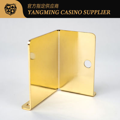 Fabrik-Design Custom hochwertige gelbe Metallplattierung Wegwerfkartenhalter Poker VIP Club dedizierte Metall Spielkartenträger