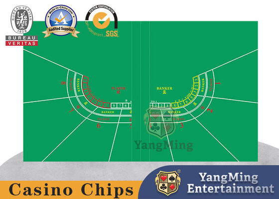 Bakkarat-Schürhaken-Kartenspiel-faltende Tischdecken-professionelle wasserdichte Unterhaltung Dragon And Tiger Layout Custom