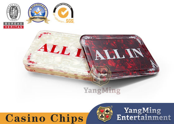 Spielender Texas-Schürhaken-Bakkarat-Blackjack-Lehm-Eisen ABS Messingpokerchip-Händler-Knopf-Schürhaken-Karten-Schutz