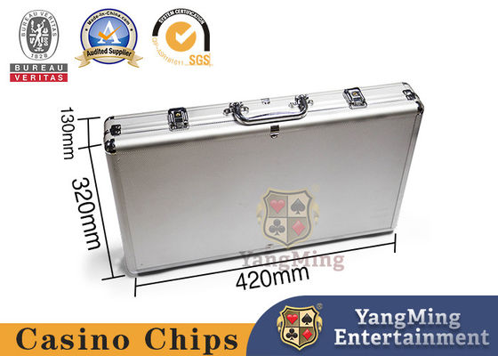 Starker Energie-Aluminiumlegierungs-Rahmen-Kasten 600pcs Clay Poker Chips Set Case mit Spielkarte und würfelt