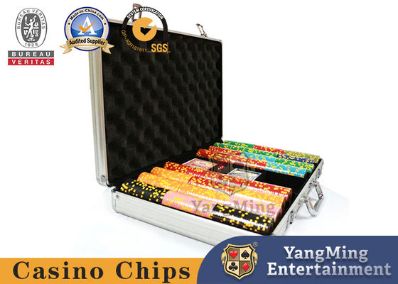 600 Stück Poker Chips in Aluminium Silberkoffer können UV & Logo Custom Design sein