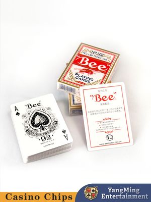 Rotes und blaues Bienenrückenmuster 310 Gramm Papierzellstoff 4 Lagen Verbundpressung undurchsichtig, keine Knicke, hochdichter schwarzer Kern Casino Spielkarten Farbkastenverpackung