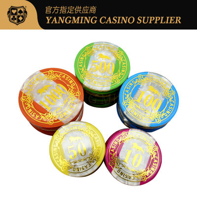 Customized 760 Stück Acryl Triple-Colour Chip Set Casino Club Poker Kristall Plastikchips
