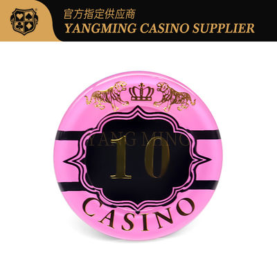 Akrylglas Transparente Chips Club Schachraum Unterhaltung Chips Baccarat Poker Tiger Stamping Chips