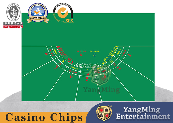 Halbkreisförmige Spieler keine des Bakkarat-8 4 Spiel-professionelle wasserdichte Tischdecke in Texas Hold auf Lager sie Dragon Tiger Layout