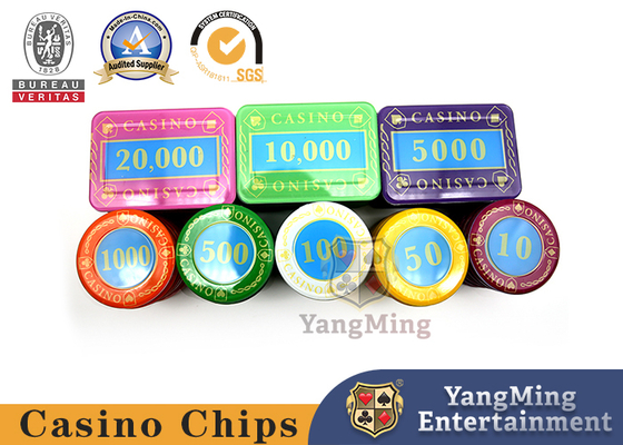 Casino Crystal Poker Chips Set Lucency Acrylic 730 PCS Plastik Spielsatz mit Aluminiumgehäuse