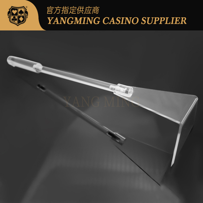 Bakkarat-transparenter 2 Abschnitt Chips Code Receiver Retractable Thickened keramischer AcrylsauerChips Rake Plastic Handle