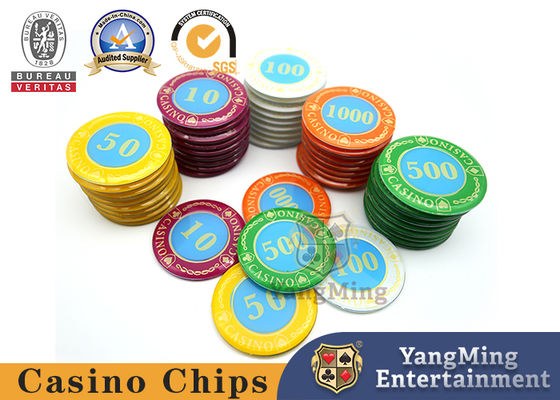 730 PC-Acryl-Crystal Chips Set Poker Game Independent-UVveilchen