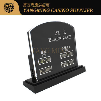 Importiertes Acryl schnitzte schwarzen Jack Casino Gambling Chips