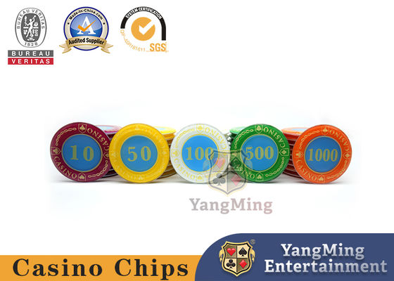 Casino Crystal Poker Chips Set Lucency Acrylic 730 PCS Plastik Spielsatz mit Aluminiumgehäuse