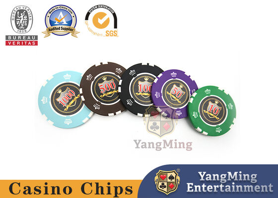 Kern-spielendes Schürhaken-Chip Set With Sticker Numbers-Rundschreiben des Eisen-14g