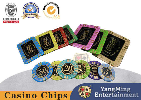 Anti- Fälschungscrystal poker chips/rechteckiger Schürhaken Chips For Casino