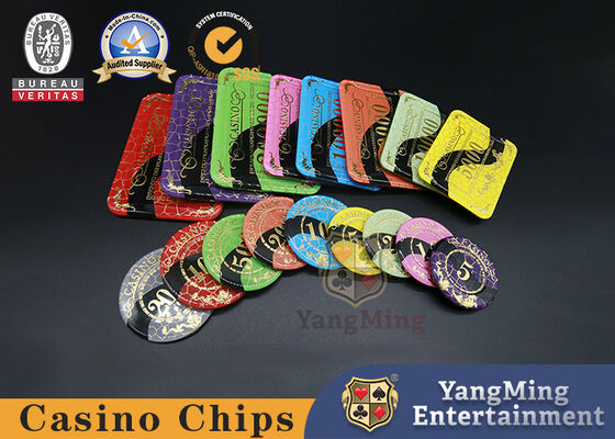 Crystal Acrylic Casino Poker Chips mit dem Gewinn, der 94 * 66mm bronziert