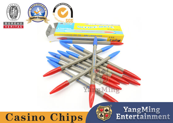 Plastik- und Bambusbakkarat-spielende Systeme, Kasino-offizielle doppelte Farbseiten befeuchten Kugelschreiber