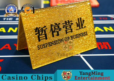 Umweltfreundlich Hochdurchlässig Gold Bildschirm Nummernkarte Acryl Custom VIP Clubhaus reserviert Chinesisch und Englisch Nummernschild