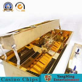 Hochwertige Titanschicht Metall 304 Edelstahl-Chip-Tray Professionelle Ladung Taiwan Lock Code Box
