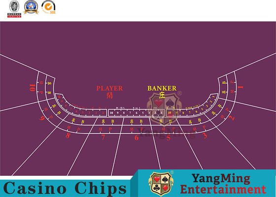 Bakkarat 9-Person und Texas Hold sie Standarddruckfarbwasserdichter Pokerspiel-Tischdecken-Hersteller Customization