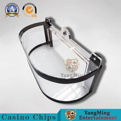 Hochwertiges Transparentes Dickkristall-Chip-Halter Internationales Roulette Spieltisch Club Schreibtisch mit Schloss