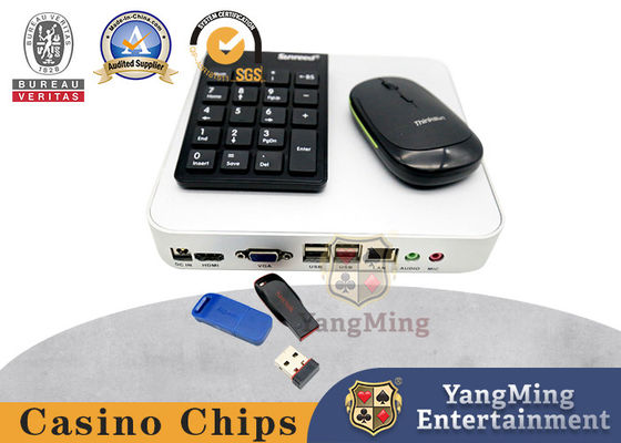 Casino-spezifische Baccarat-Software Host Aluminiumlegierung Silber Poker-Tisch-Spielsystem Computer