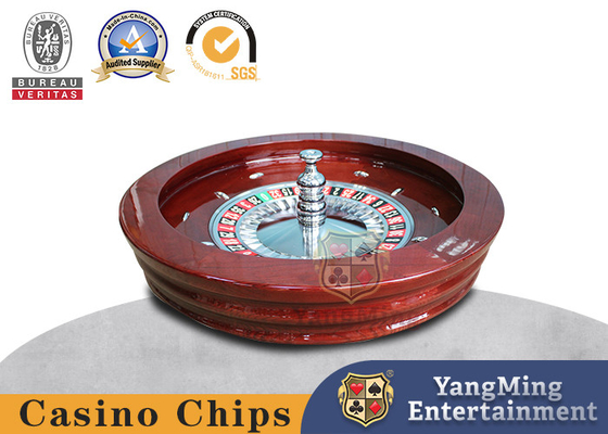 Deluxe Holz-Roulette-Rad-/Braun-Mahagoni-Rollensatz mit Doppel-Null-Layout, Präzisionslager der Casino-Klasse