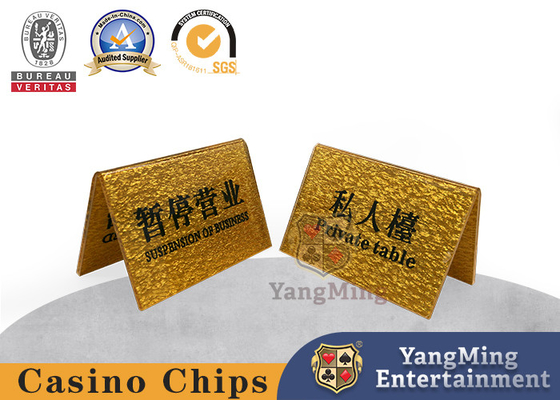 Kasino-Tabellen-kann kundenspezifischer privater Karten-Gold-Promi Knopf entworfenes Logo sein