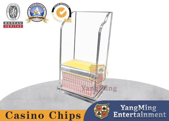 Akryl-Waste-Kartenschachtel Baccarat Texas Hold'Em Casino 8 Decks Tischplatte Abwurfhalter