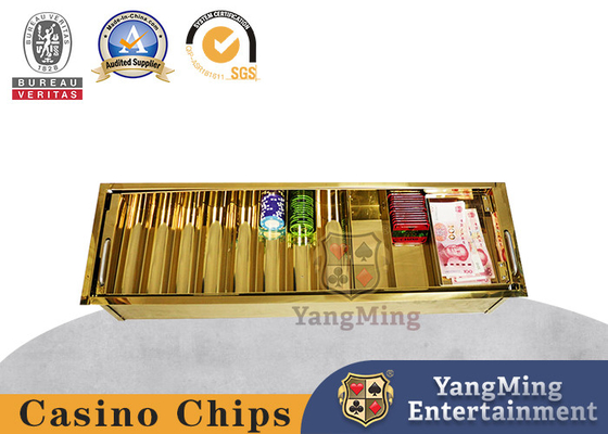 Kundenspezifischer Titandoppelschicht-Bakkarat-Tabellen-Schürhaken Chip Rack With Cover